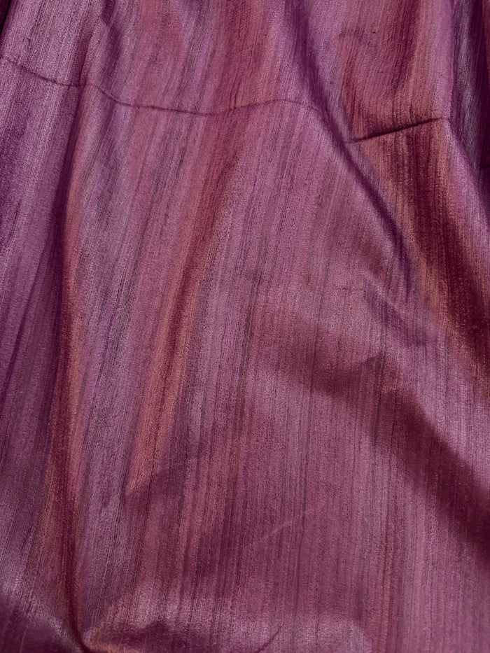 Raw Silk Ghicha - Auburgine Purple