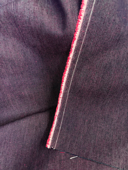 Japanese Iridescent Two-Tone Cotton Denim - Red & Blue