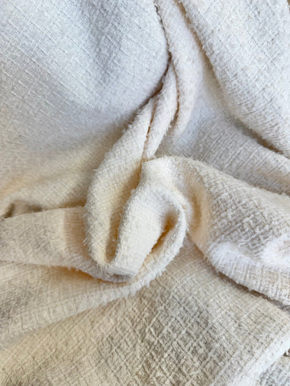 Heritage Label - Italian Designer Wool Boucle - Cream