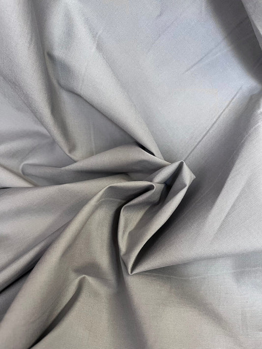 Stretch Cotton Poplin - Blue Grey