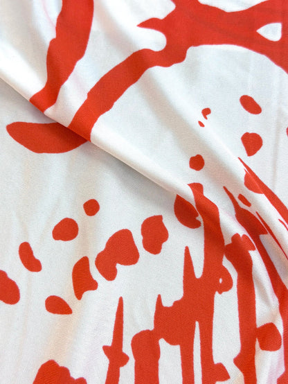Printed Silk Jersey - Coral Orange Tiger
