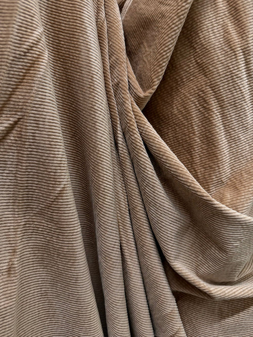Italian Stretch Corduroy - Teddy Brown