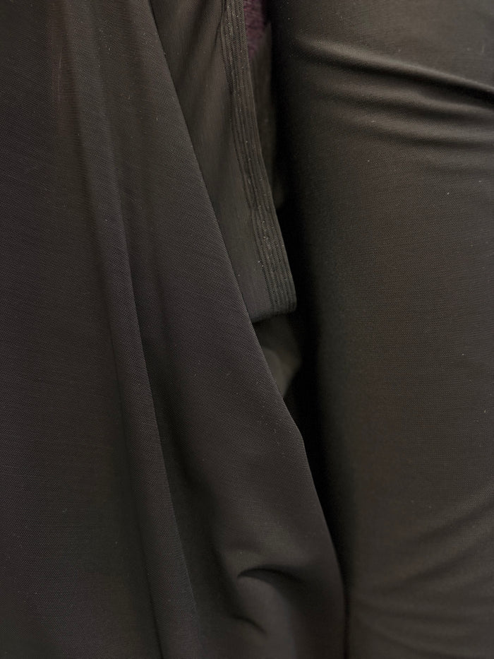 Power Mesh Spandex - Jet Black