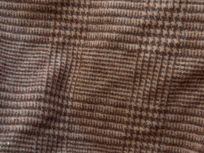 Heritage Label - Italian Plaid Melton Wool - Brown & Tan
