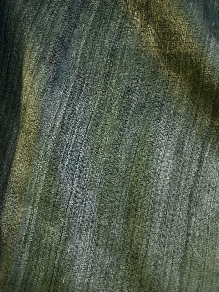 Raw Silk Ghicha - Forest Green