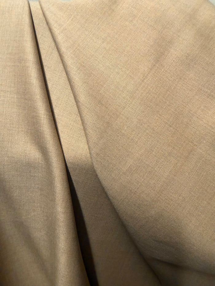 Stretch Poly Rayon Suiting - Camel Beige