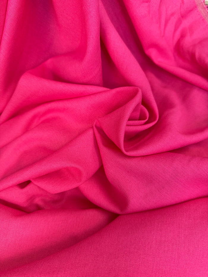 Organic Linen & Rayon Blend - Vibrant Pink