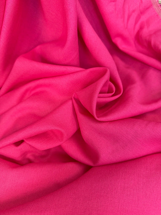 Organic Linen & Rayon Blend - Vibrant Pink
