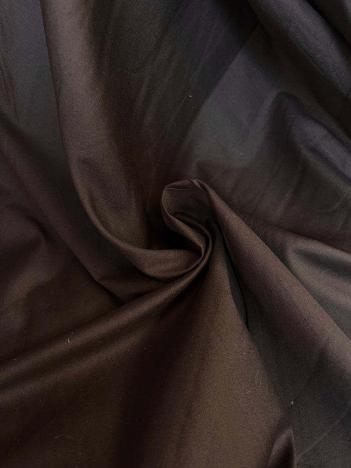 Stretch Cotton Shirting - Chocolate Brown