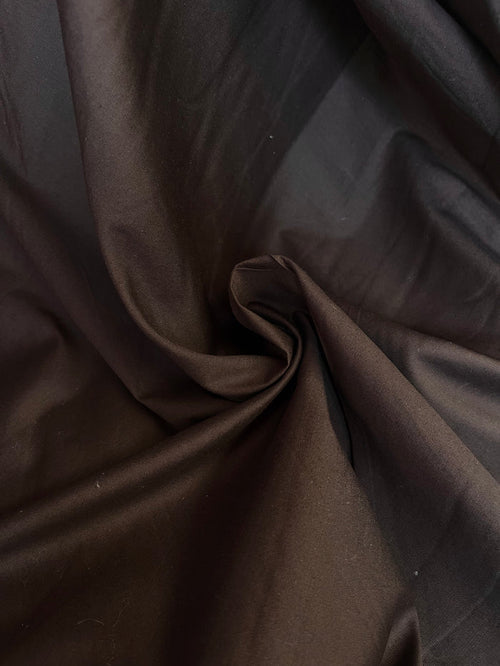 Stretch Cotton Shirting - Chocolate Brown