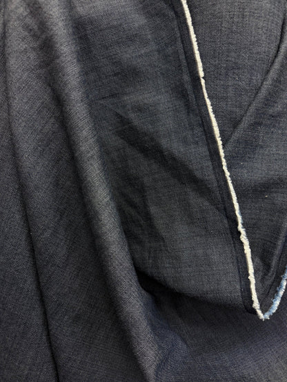 Lightweight Cotton Denim - Marled Blue