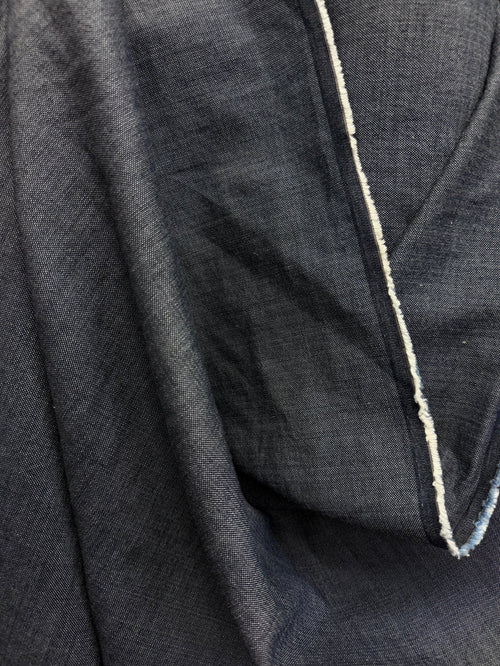 Lightweight Cotton Denim - Marled Blue
