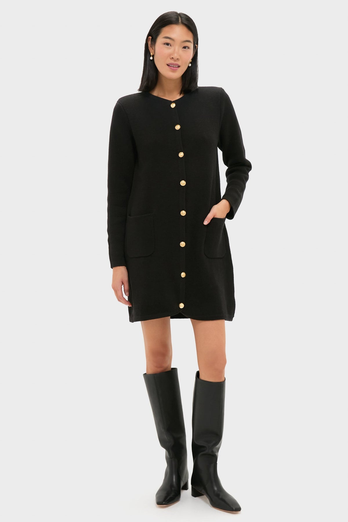 Black Knit Jaq Mini Dress