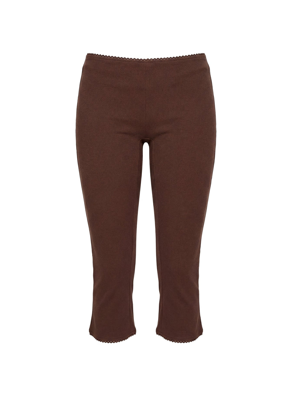 Baseline Rib Capri Pants Chocolate