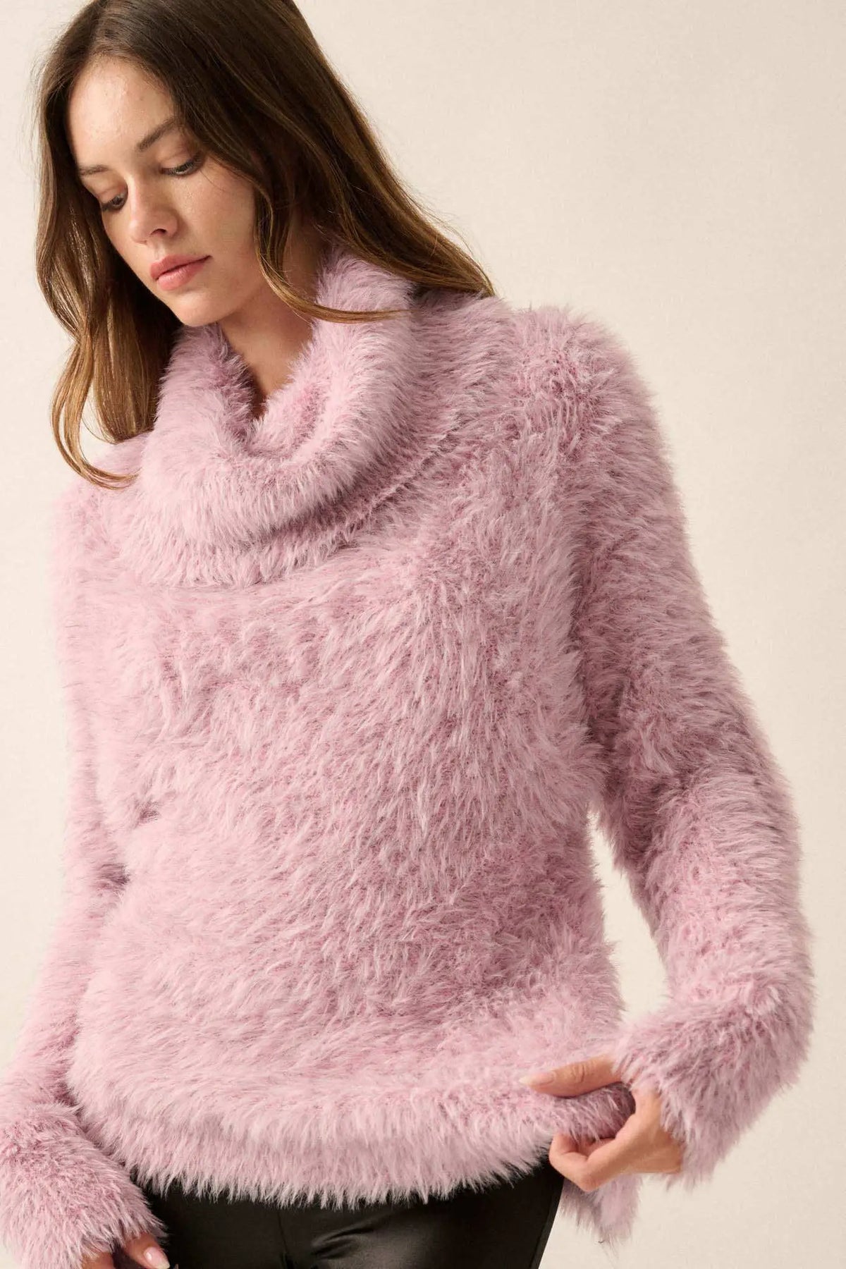 Fuzzy Wuzzy Convertible Cowl Neck Sweater