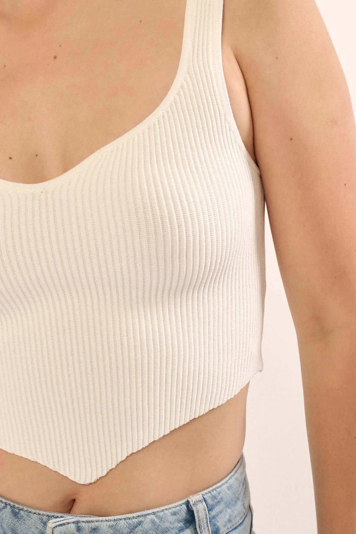 Shaper Fit Sweetheart Rib-Knit Tank Top