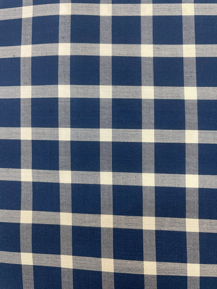 Silk Shirting Plaid - White & Blue
