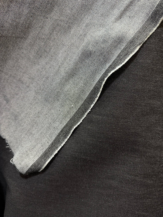 Stretch Cotton Denim - Charcoal