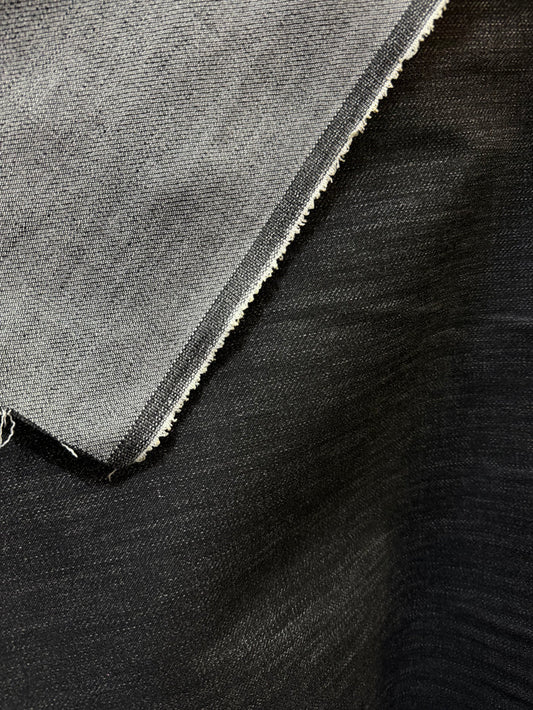 Stretch Cotton Denim - Heather Charcoal