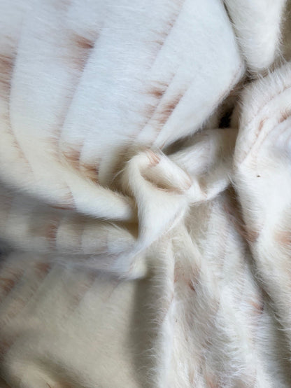 Italian Designer Alpaca Wool - Ivory & Tan