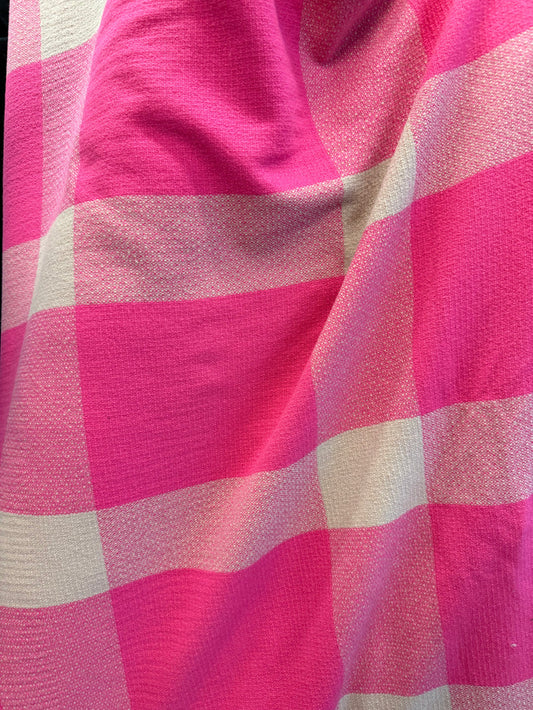 Heritage Label - Italian Fringe Plaid - Pink Jumbo Plaid