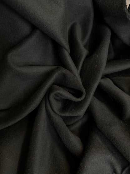Heritage Italian Melton Wool - Jet Black