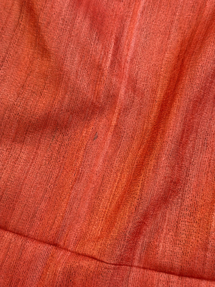 Raw Silk Ghicha - Orange Red