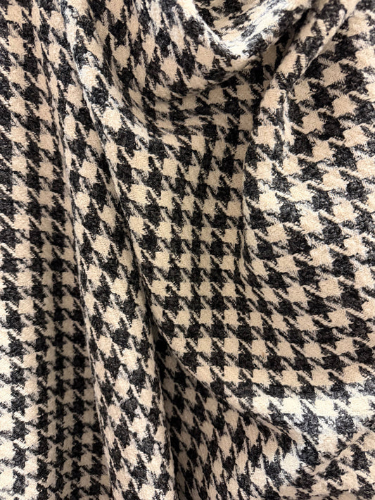 Houndstooth Wool - Grey & Ivory