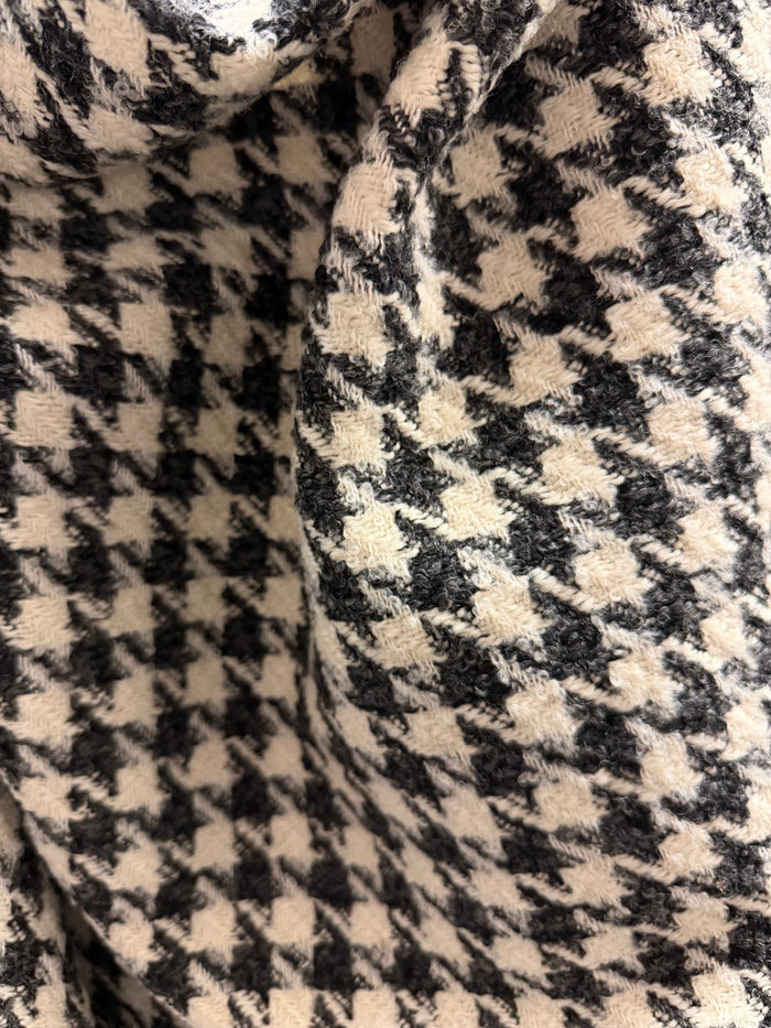 Houndstooth Wool - Grey & Ivory