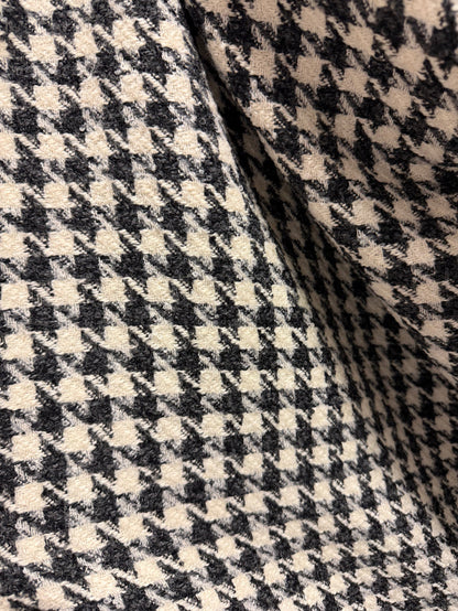 Houndstooth Wool - Grey & Ivory