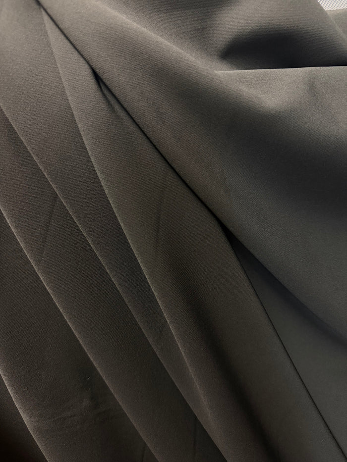 Stretch Poly Rayon Crepe Suiting - Deep Grey