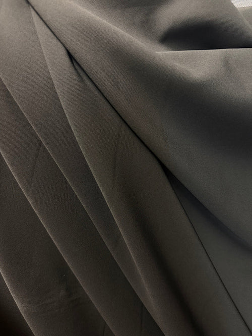 Stretch Poly Rayon Crepe Suiting - Deep Grey