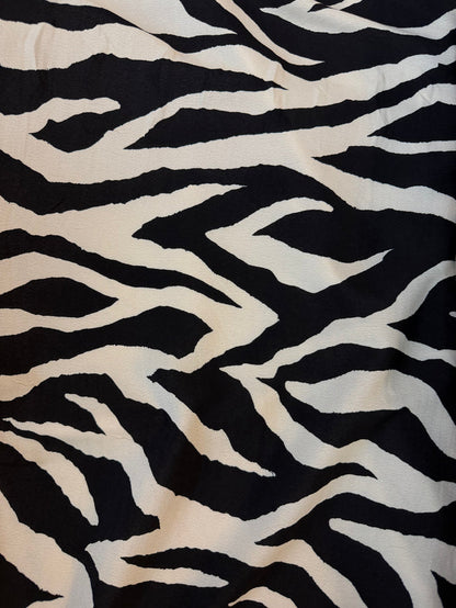 Printed Textured Rayon Viscose - Crepe Zebra