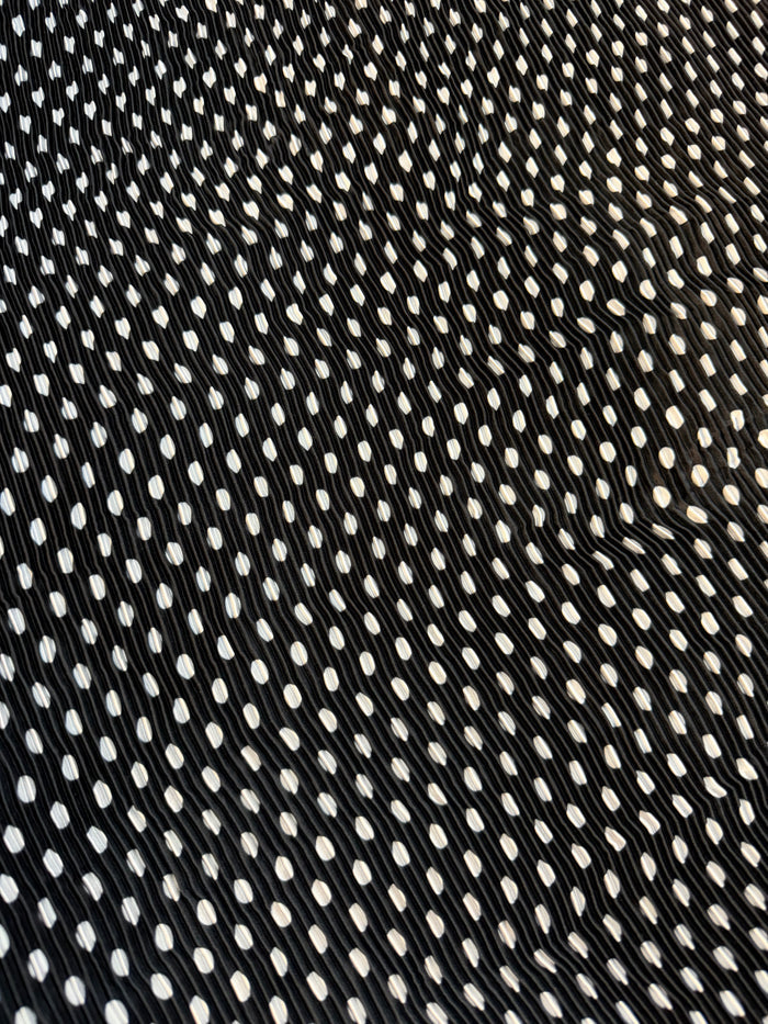 Micro Pleated Poly - Mini Polka Dot