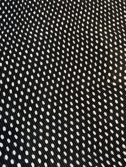 Micro Pleated Poly - Mini Polka Dot