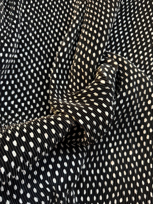 Micro Pleated Poly - Mini Polka Dot