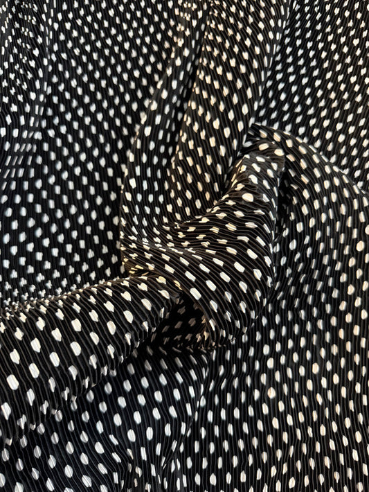Micro Pleated Poly - Mini Polka Dot