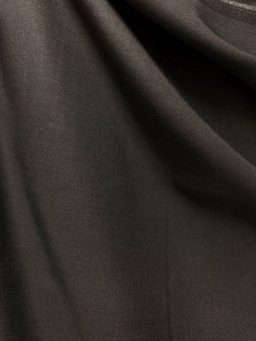Italian Wool Blend Gabardine - Jet Black