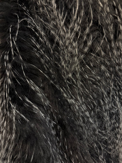 Raccoon Faux Fur - Black & White