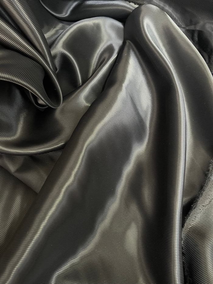 Twill Poly Lining - Jet Black