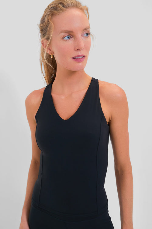 Black Compression Spandex Lena Tank