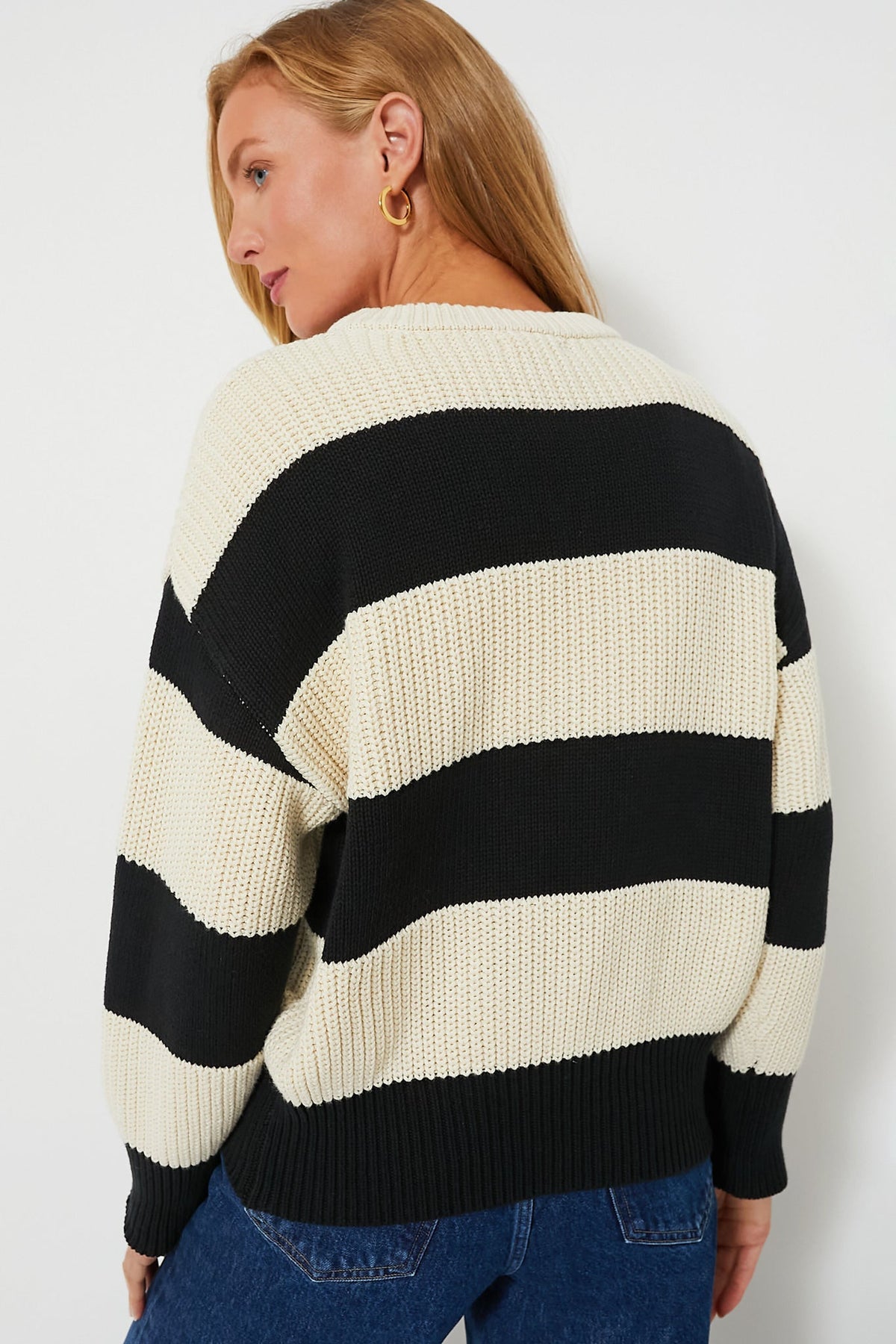 Black Fresca Stripe Sweater