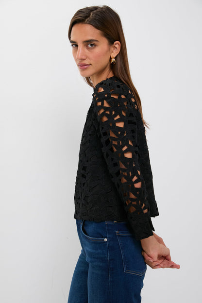 Black Lace Elodie Blouse