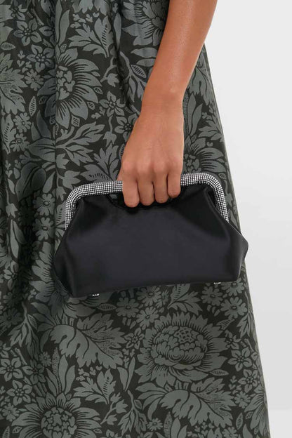 Black Eleanor Crystal Handle Bag