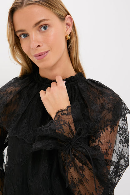 Black Casandra Lace Blouse