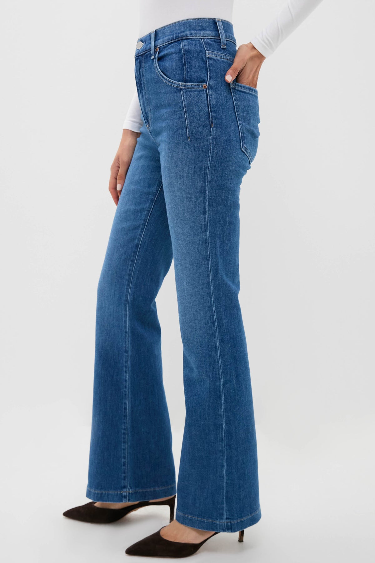 Bohemian Blue High Rise Farrah Flare