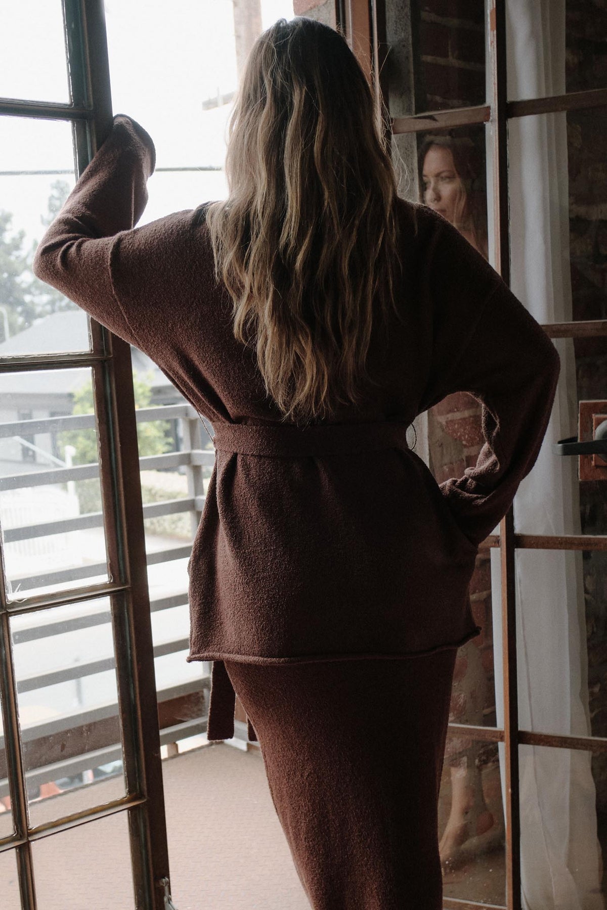 Promise the Label Belted Button-Front Cardigan