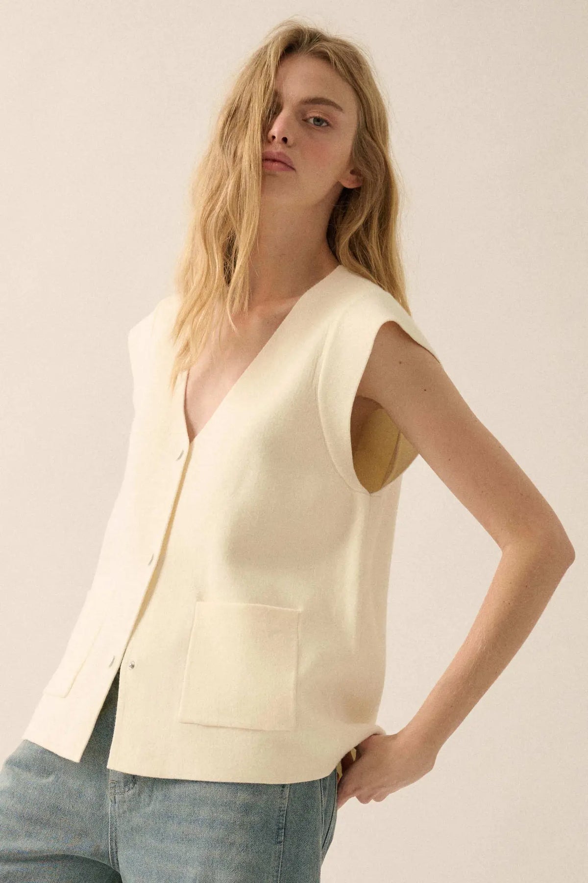 Real Talk Cap-Sleeve Pocket Cardigan