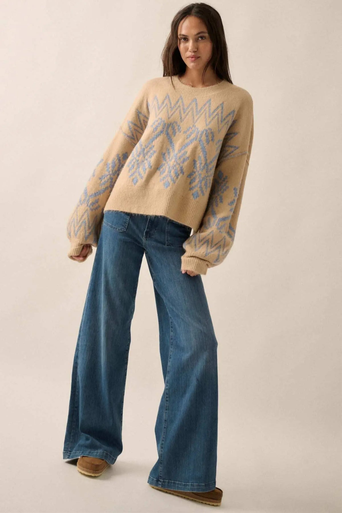Altitude Adjustment Oversize Alpine Knit Sweater