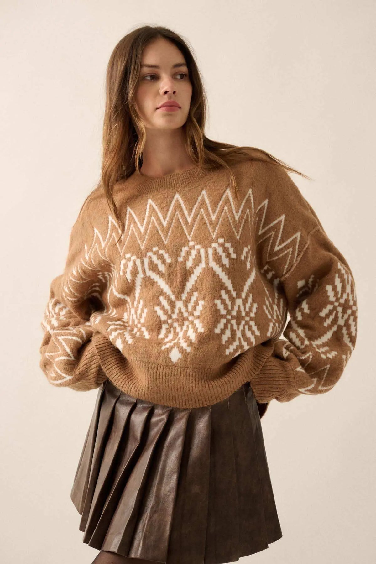 Altitude Adjustment Oversize Alpine Knit Sweater